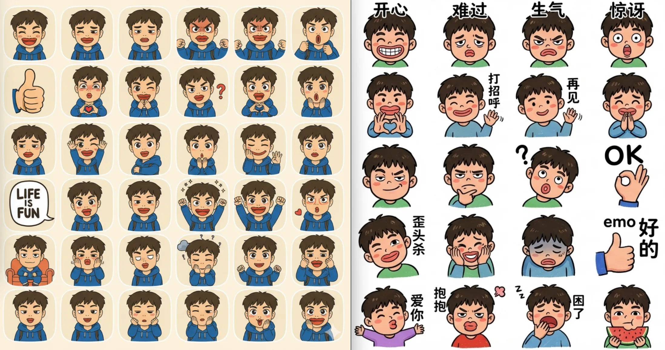 Q 版风格表情